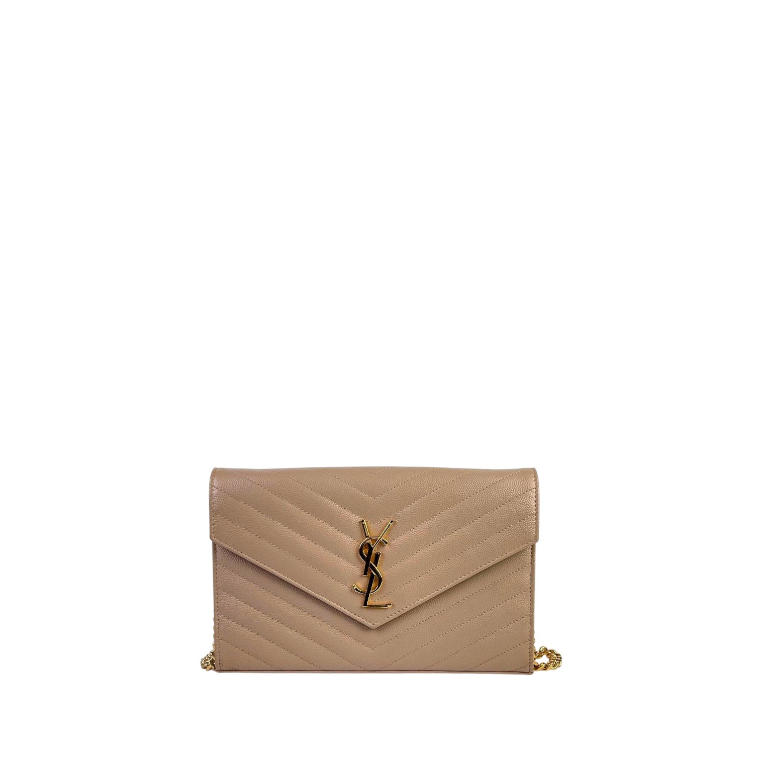 YSL Woc Medium Beige GHW