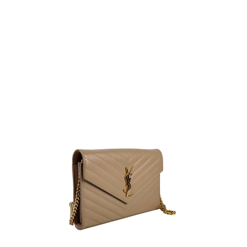 YSL Woc Medium Beige GHW