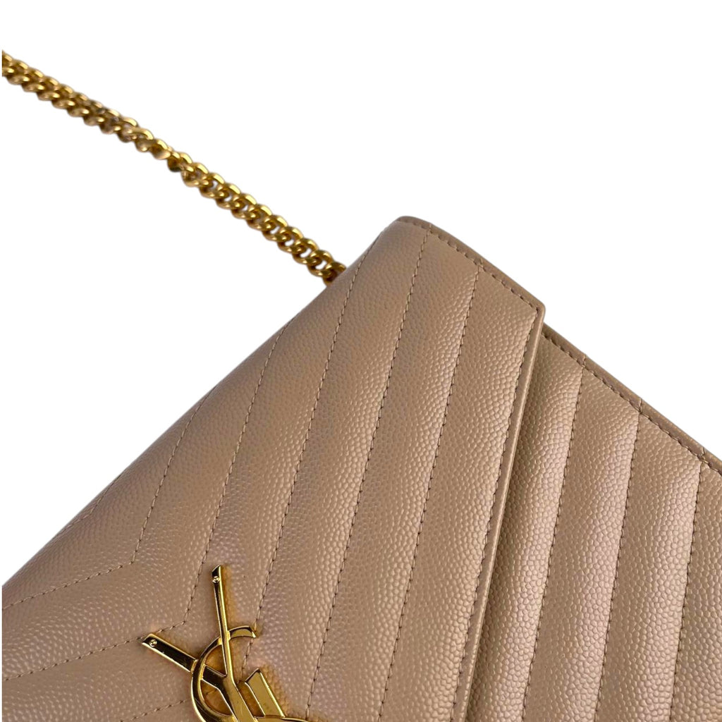 YSL Woc Medium Beige GHW