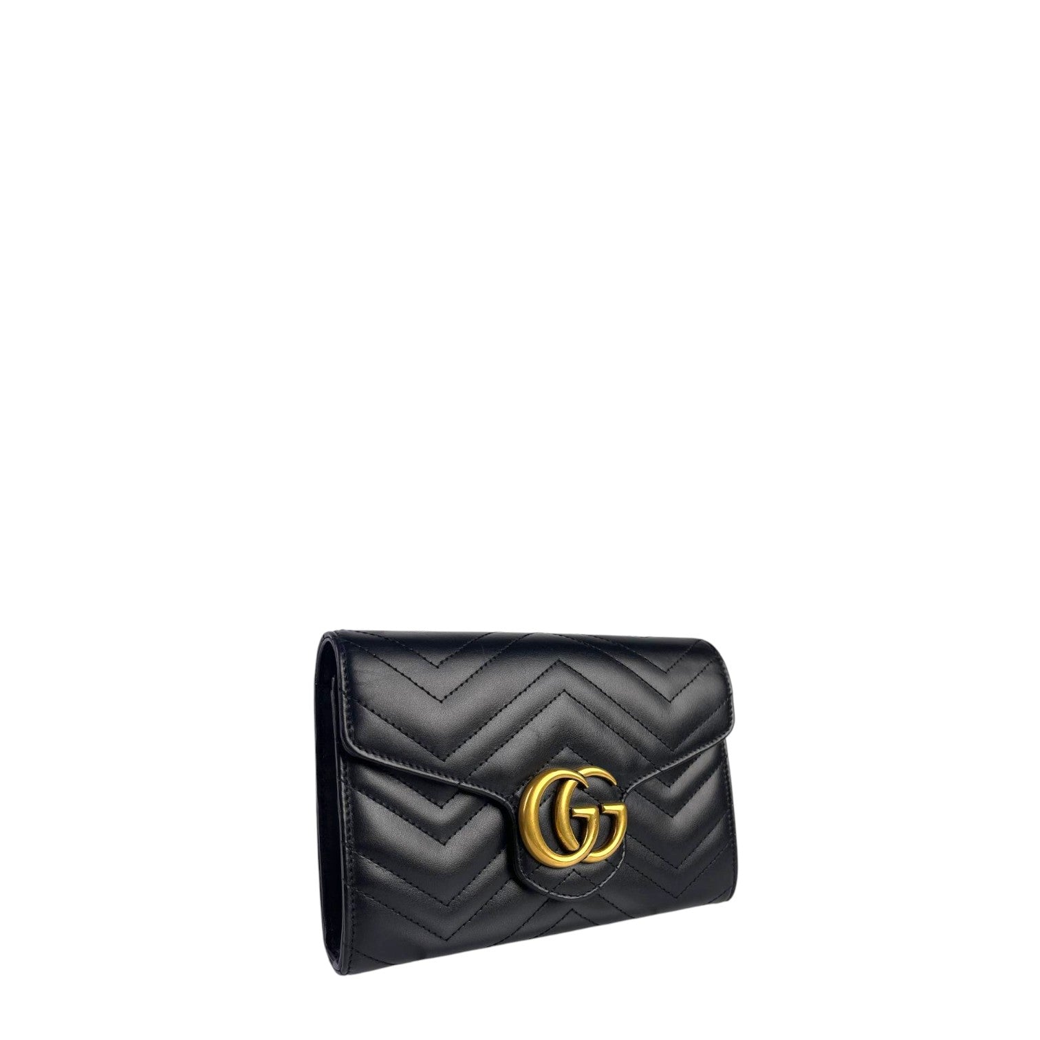 Gucci GG Marmont Leather Chain Wallet