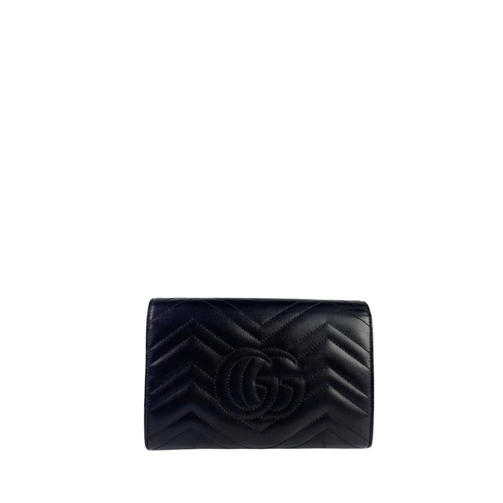 Gucci GG Marmont Leather Chain Wallet
