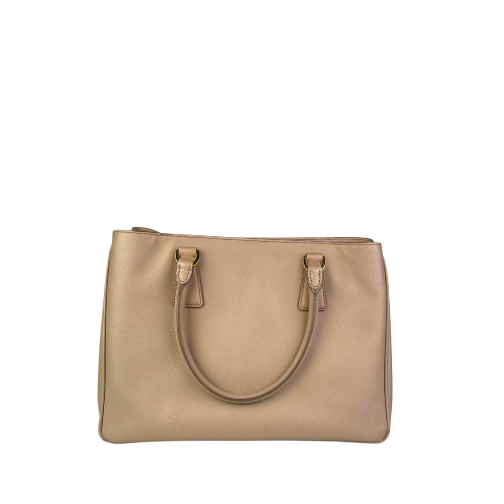 Prada Saffiano Lux Leather Double Zip Tote
