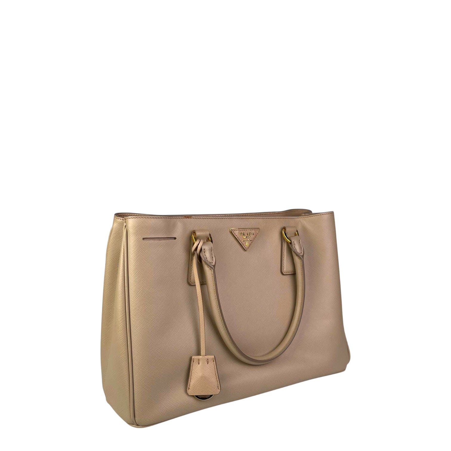 Prada Saffiano Lux Leather Double Zip Tote