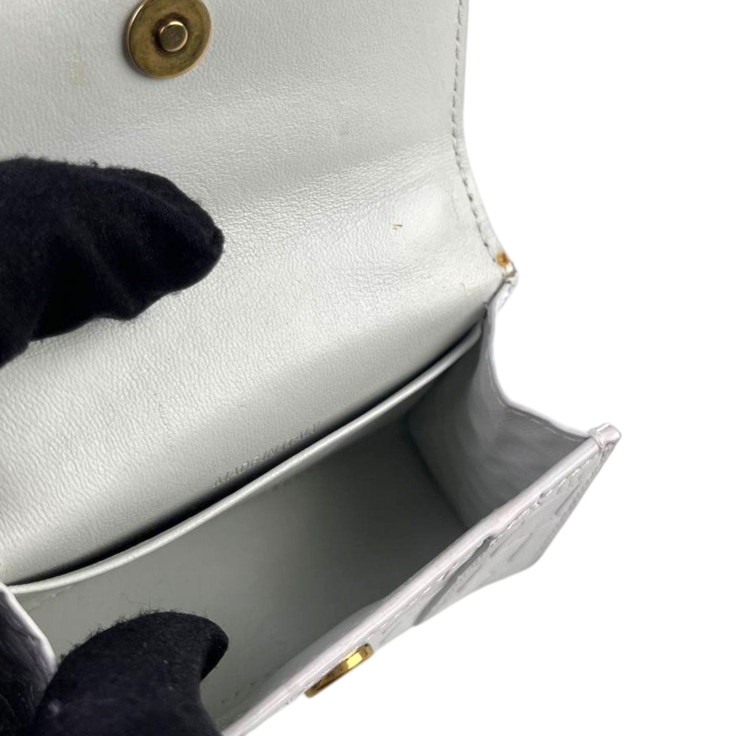 Balenciaga Hourglass Nano White Croc