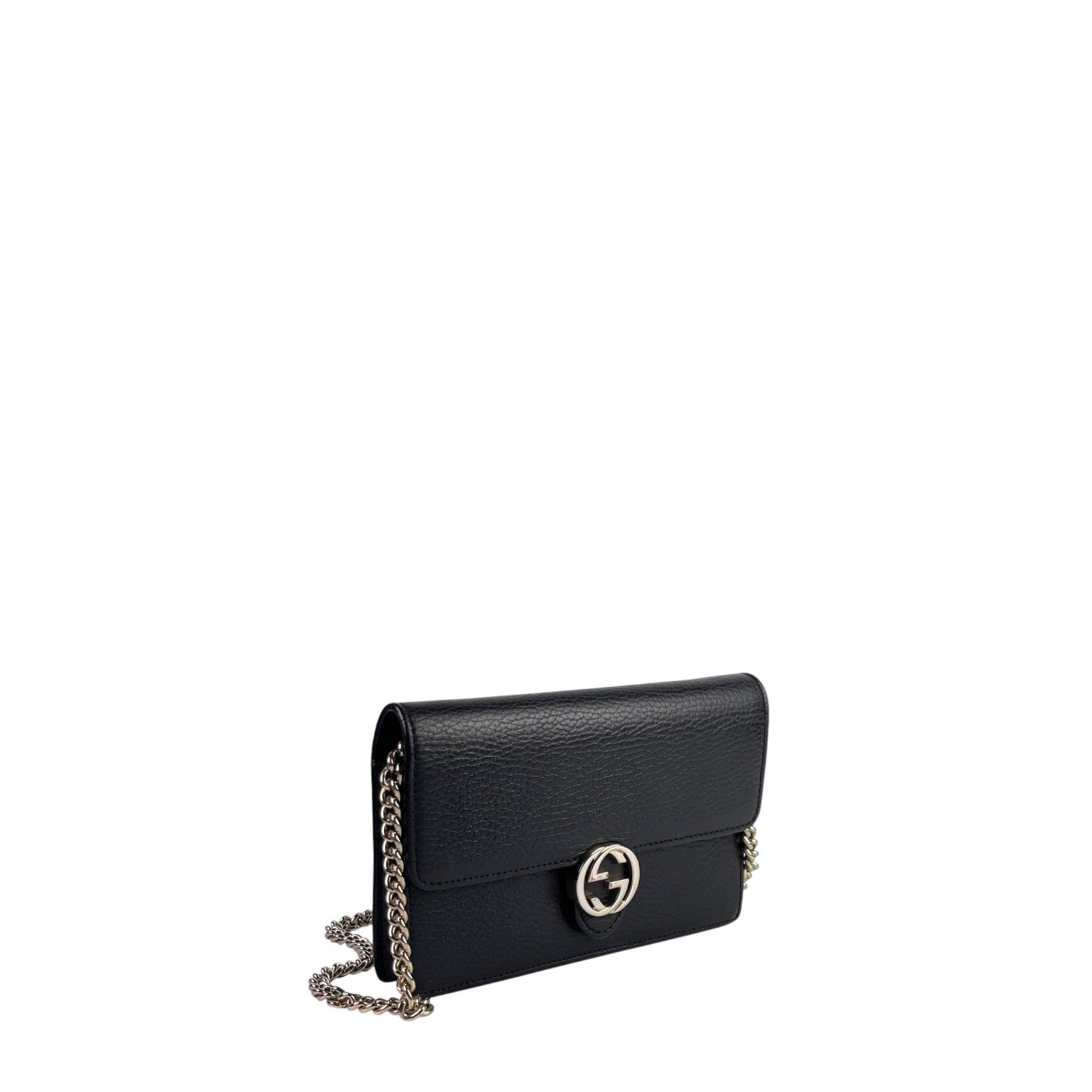 Gucci Interlocking G Leather Chain Wallet
