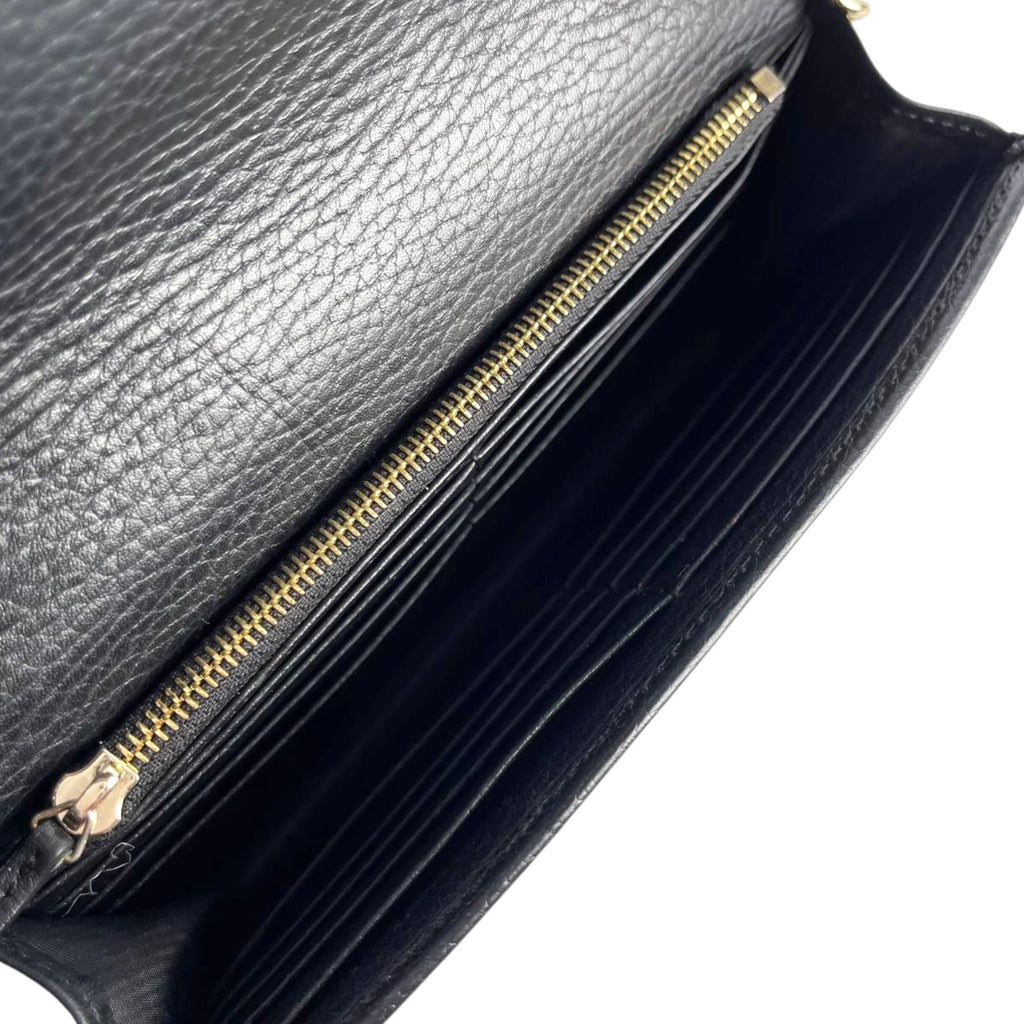 Gucci Interlocking G Leather Chain Wallet