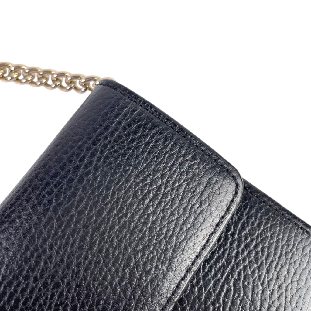 Gucci Interlocking G Leather Chain Wallet