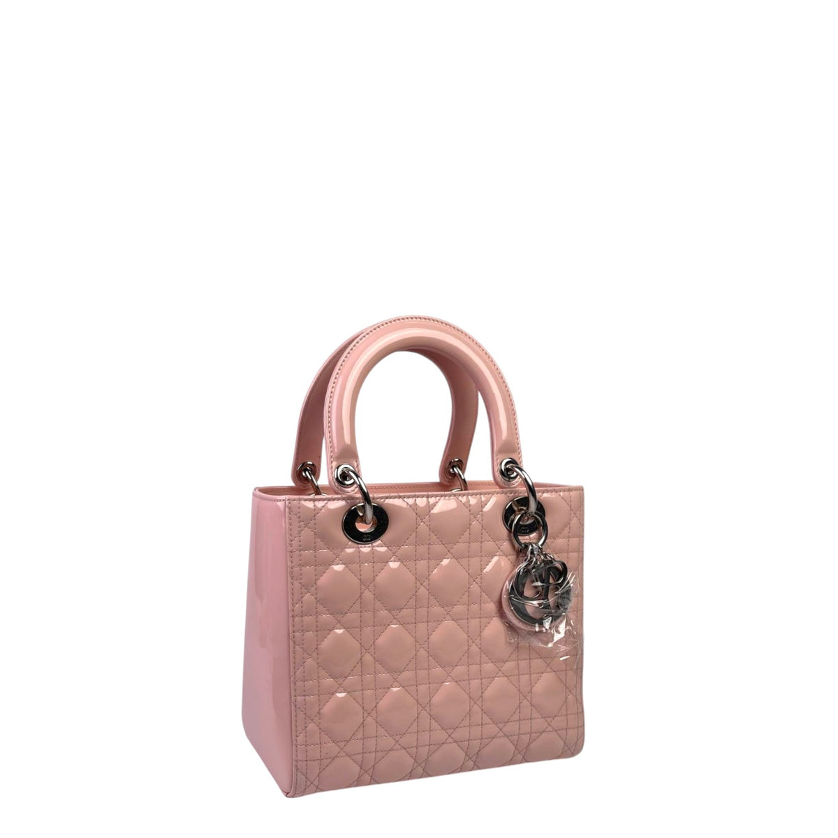 Dior Lady Dior Pink Patent Medium, Recoloured