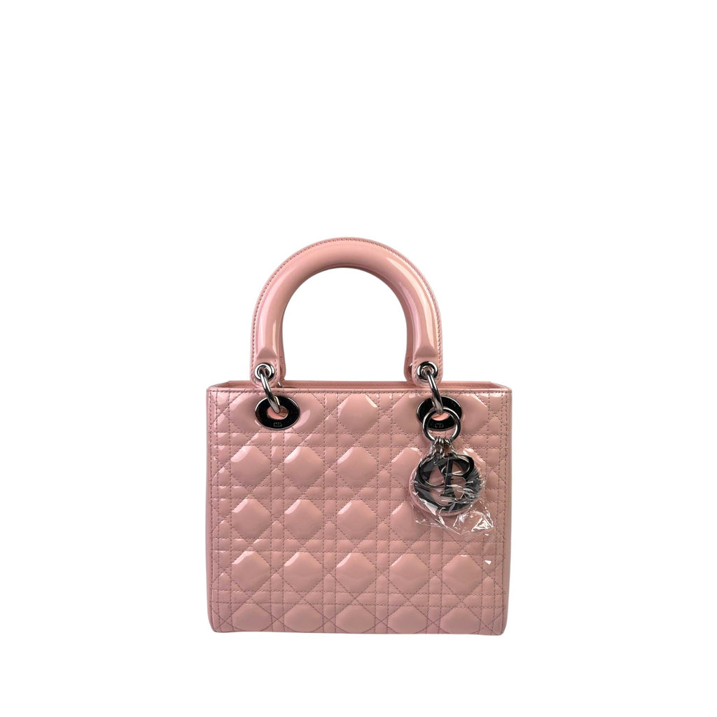 Dior Lady Dior Pink Patent Medium, Recoloured