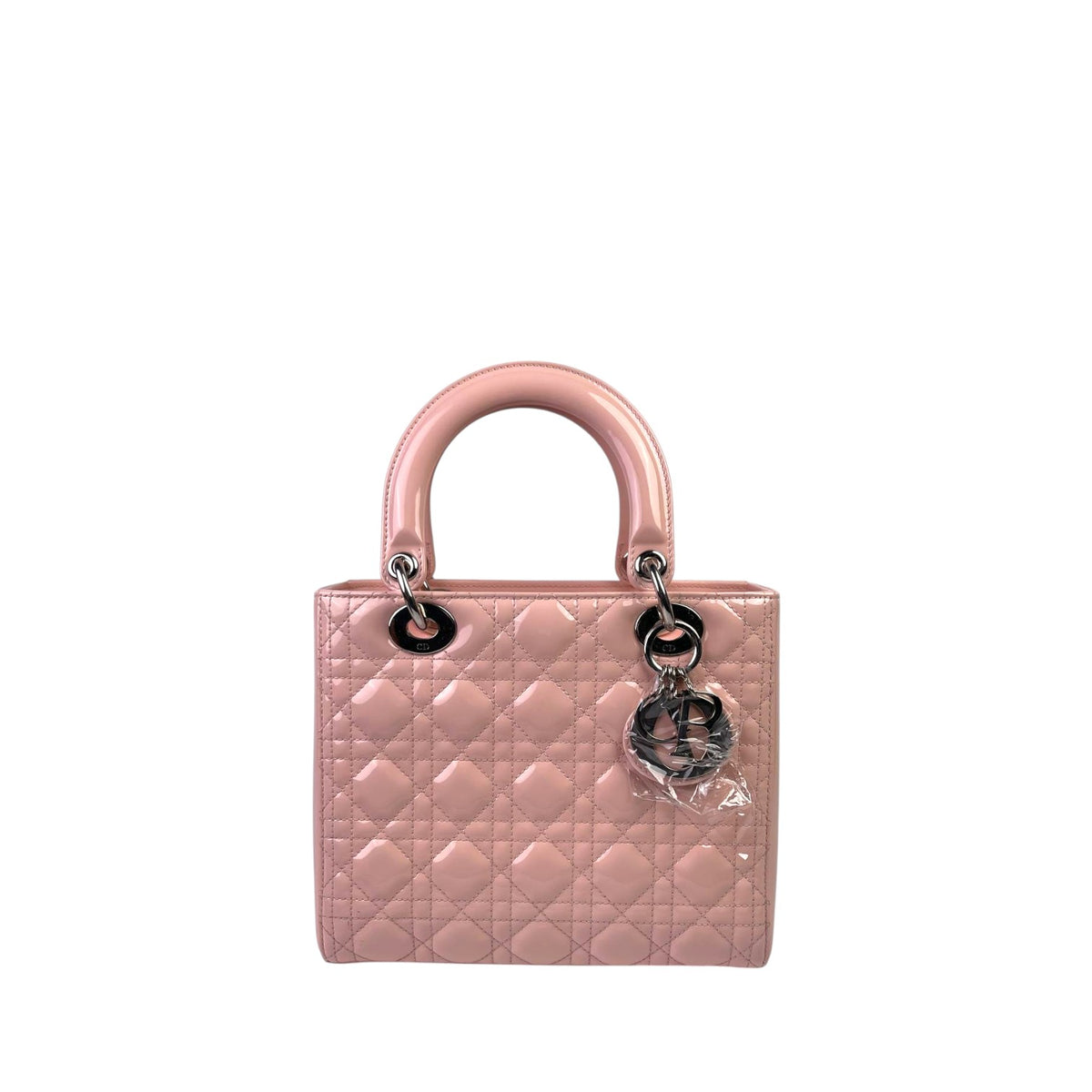 Dior Lady Dior Pink Patent Medium, Recoloured