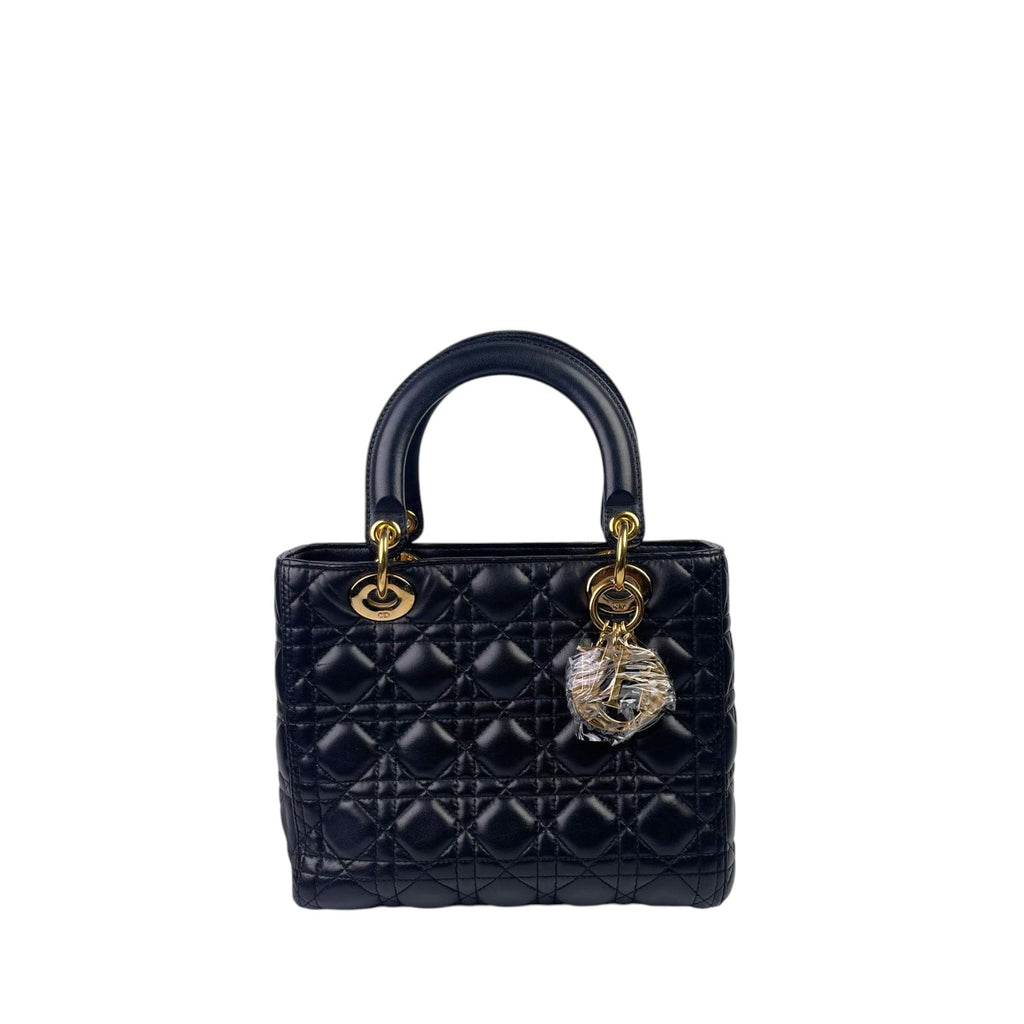 Dior Lady Dior Medium LambSkin Black GHW