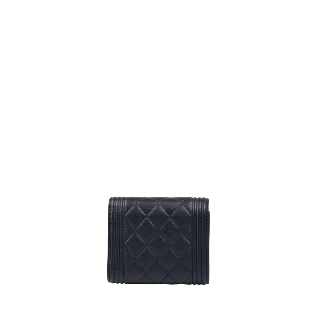 Channel Le Boy Lady Wallet Black GHW Series 24