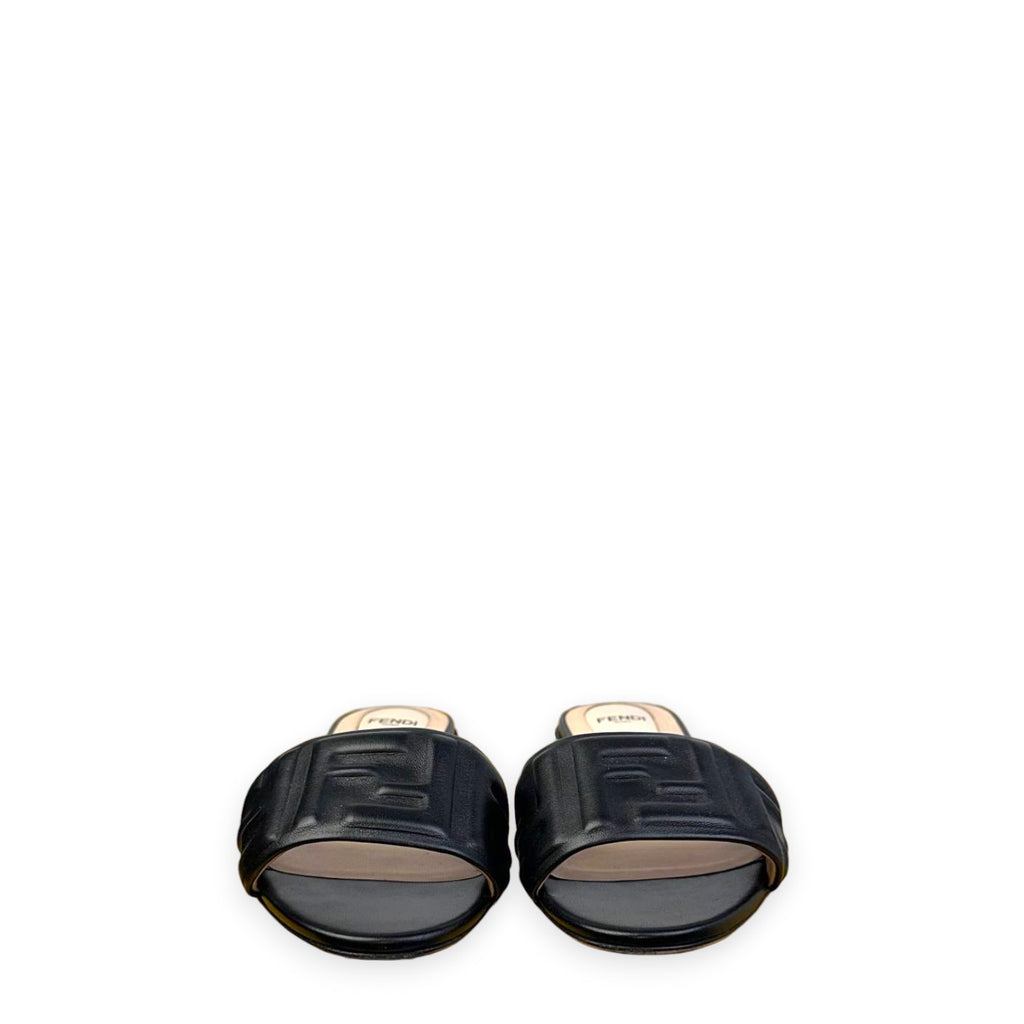 Fendi Black Slide Sandals