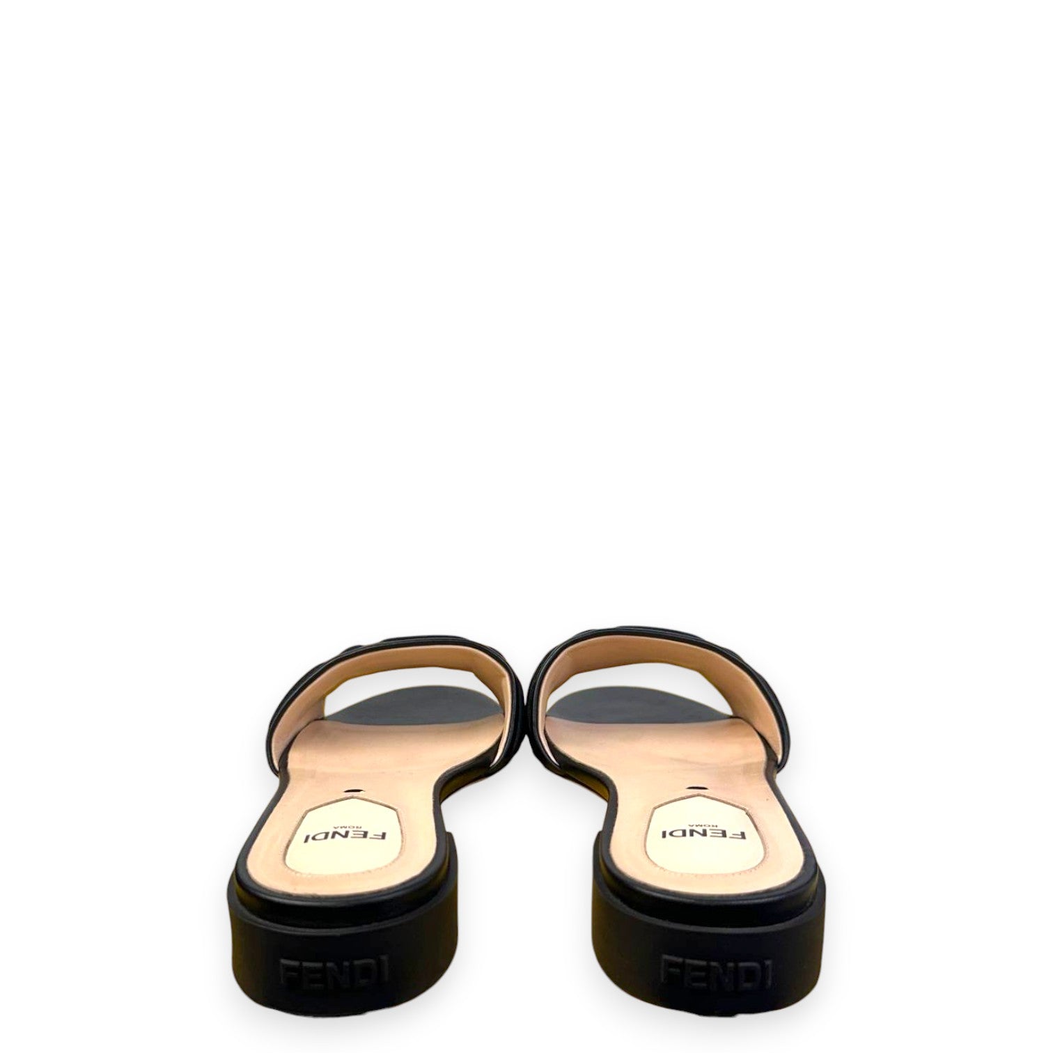 Fendi Black Slide Sandals