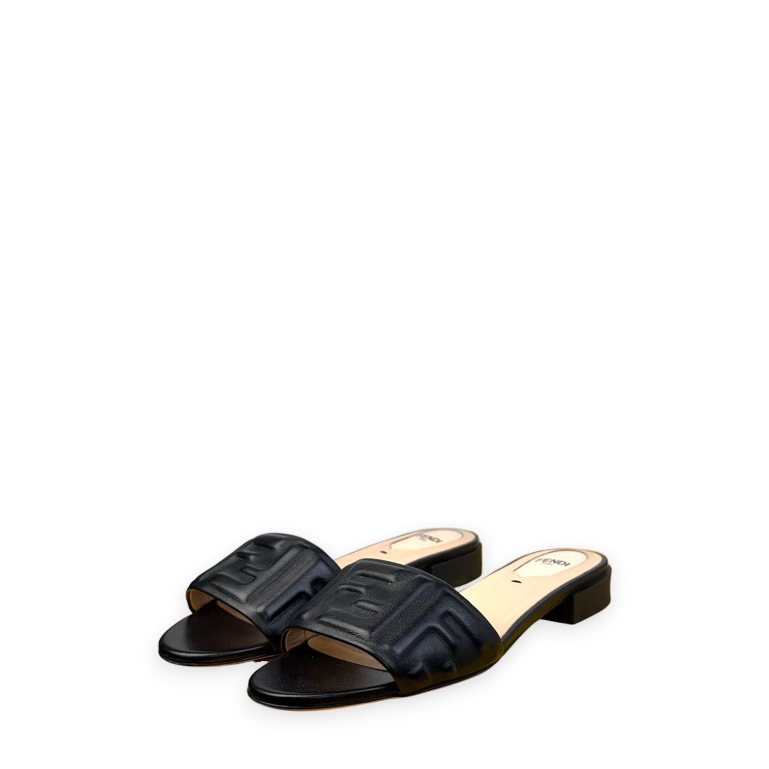 Fendi Black Slide Sandals