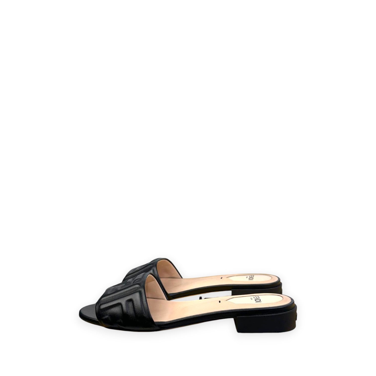 Fendi Black Slide Sandals