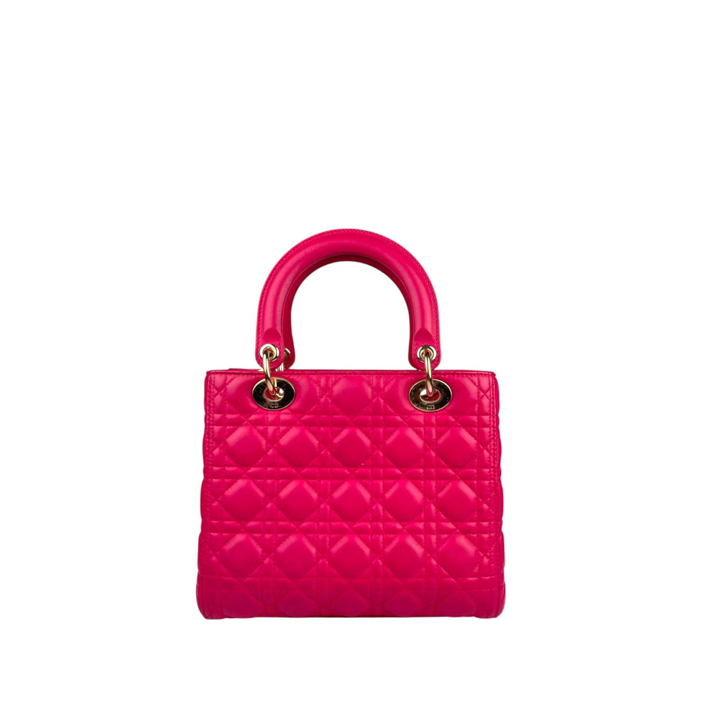 Lady Dior Medium - Hot Pink