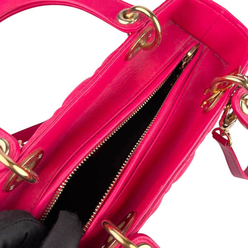Lady Dior Medium - Hot Pink