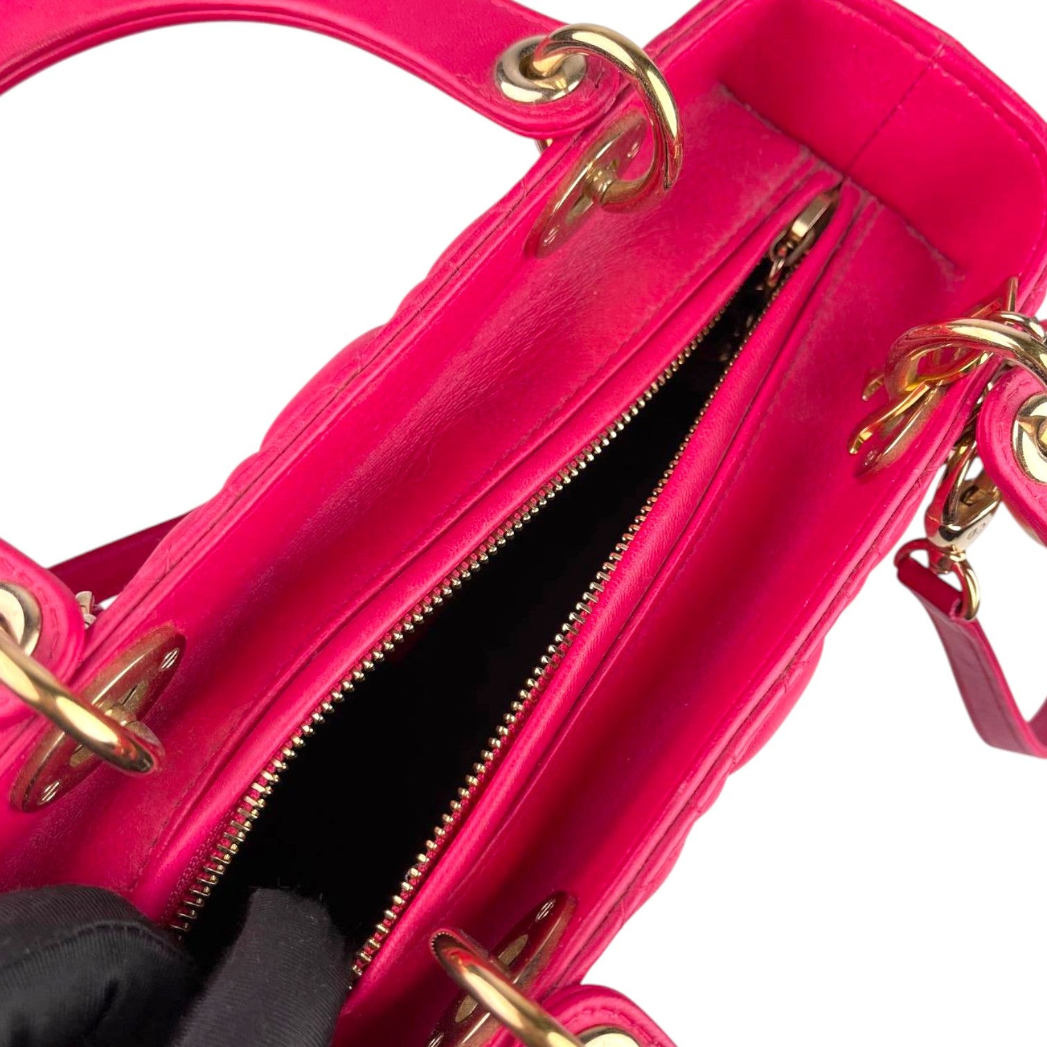 Lady Dior Medium - Hot Pink