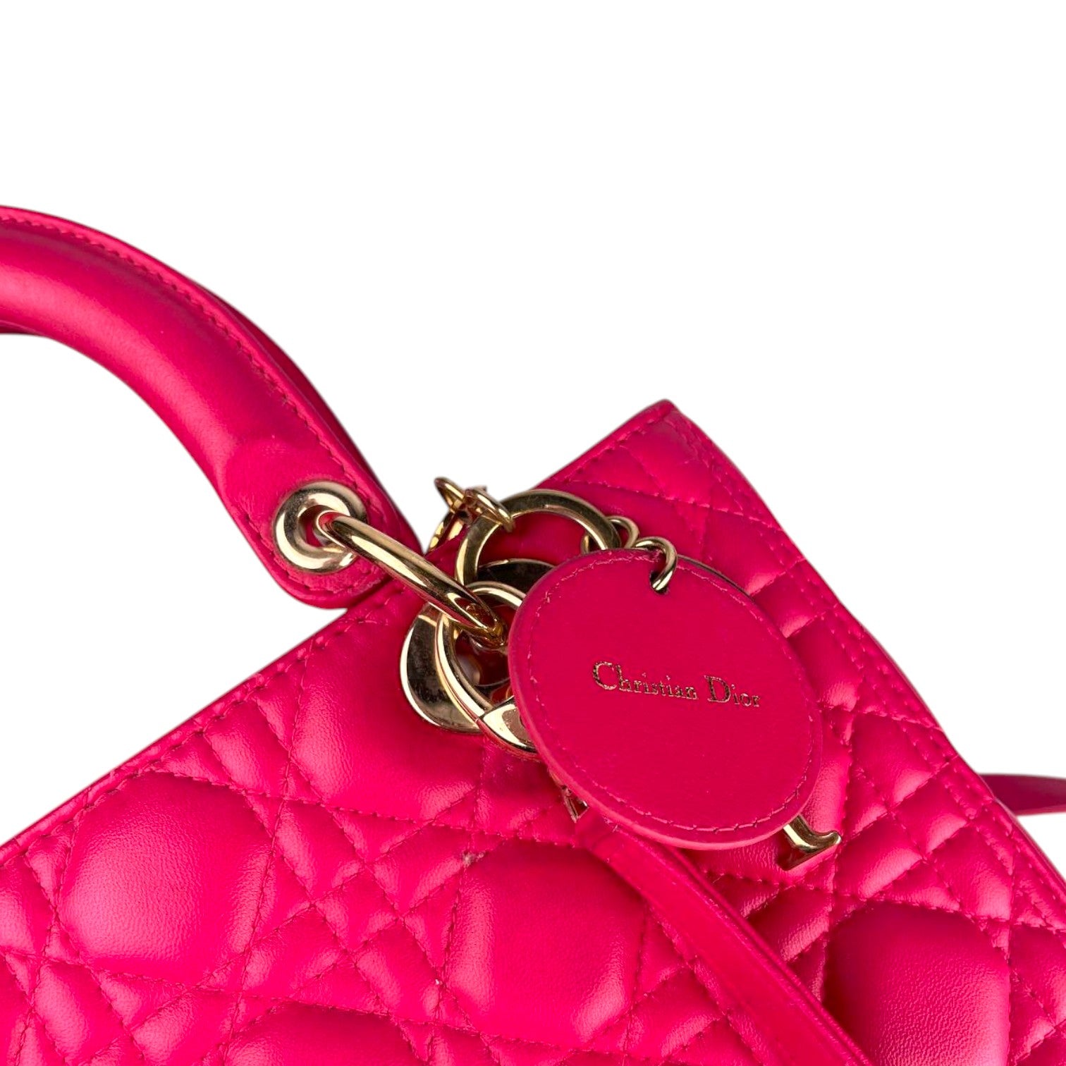 Lady Dior Medium - Hot Pink