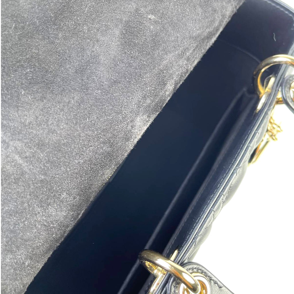 Lady Dior Medium Black GHW