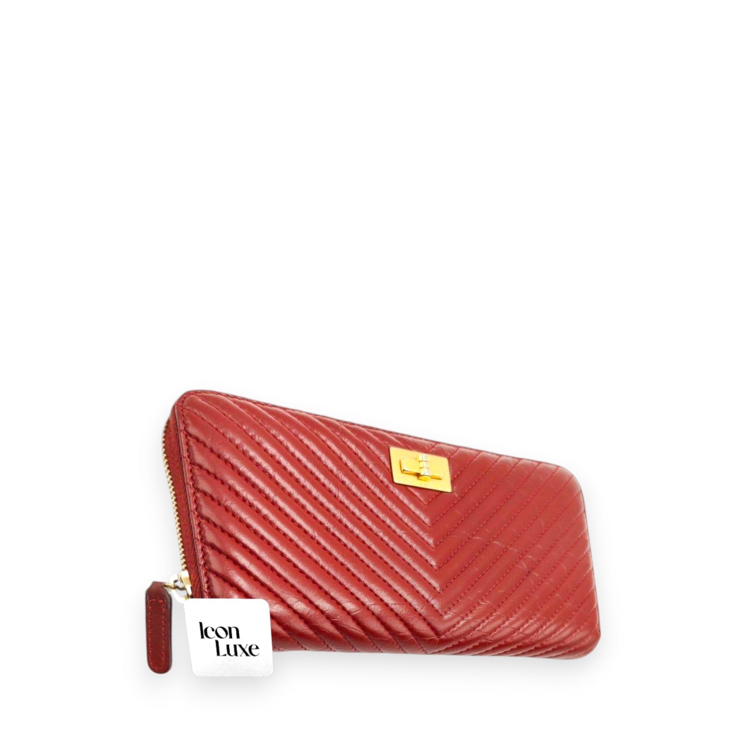 Chanel Long Wallet In Red
