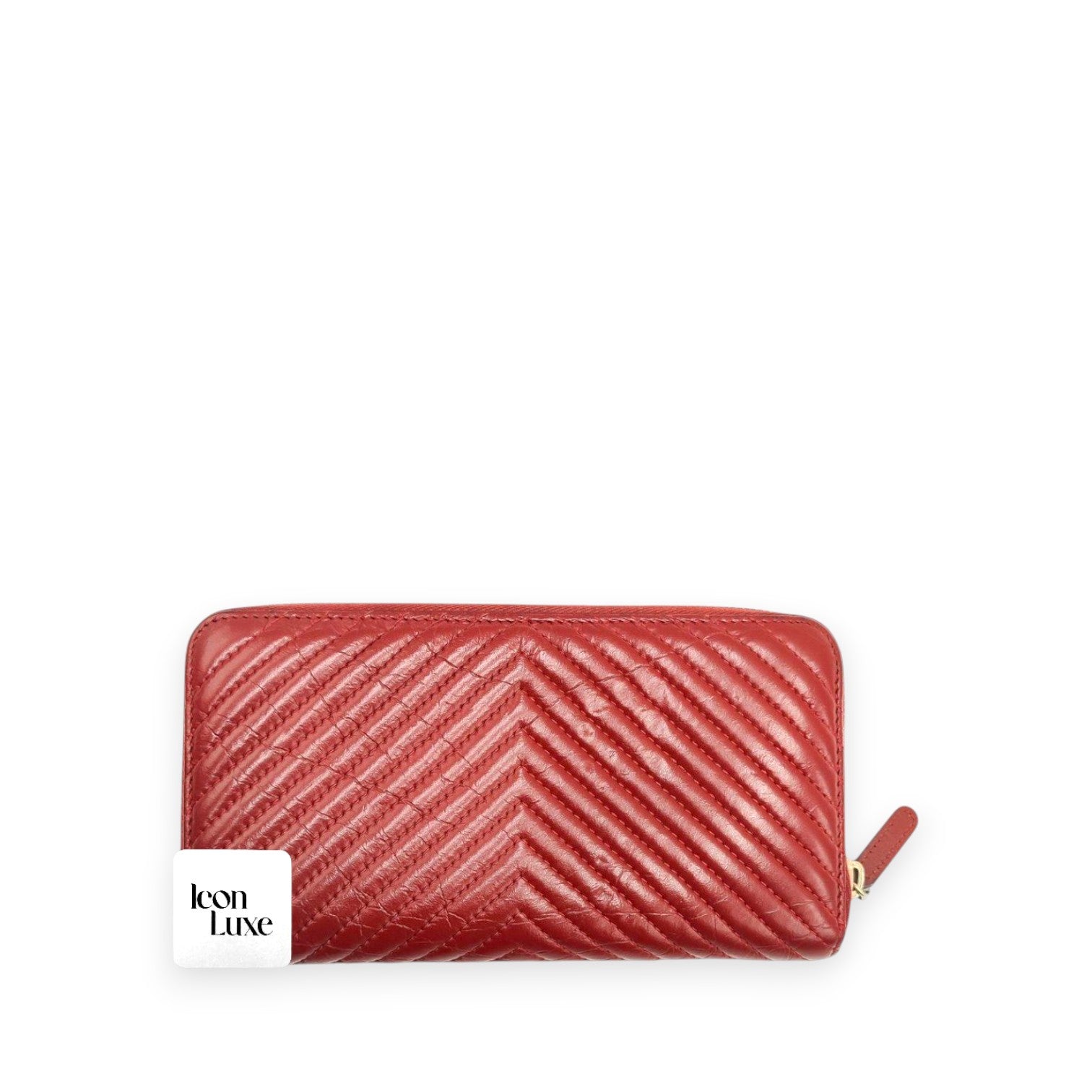 Chanel Long Wallet In Red