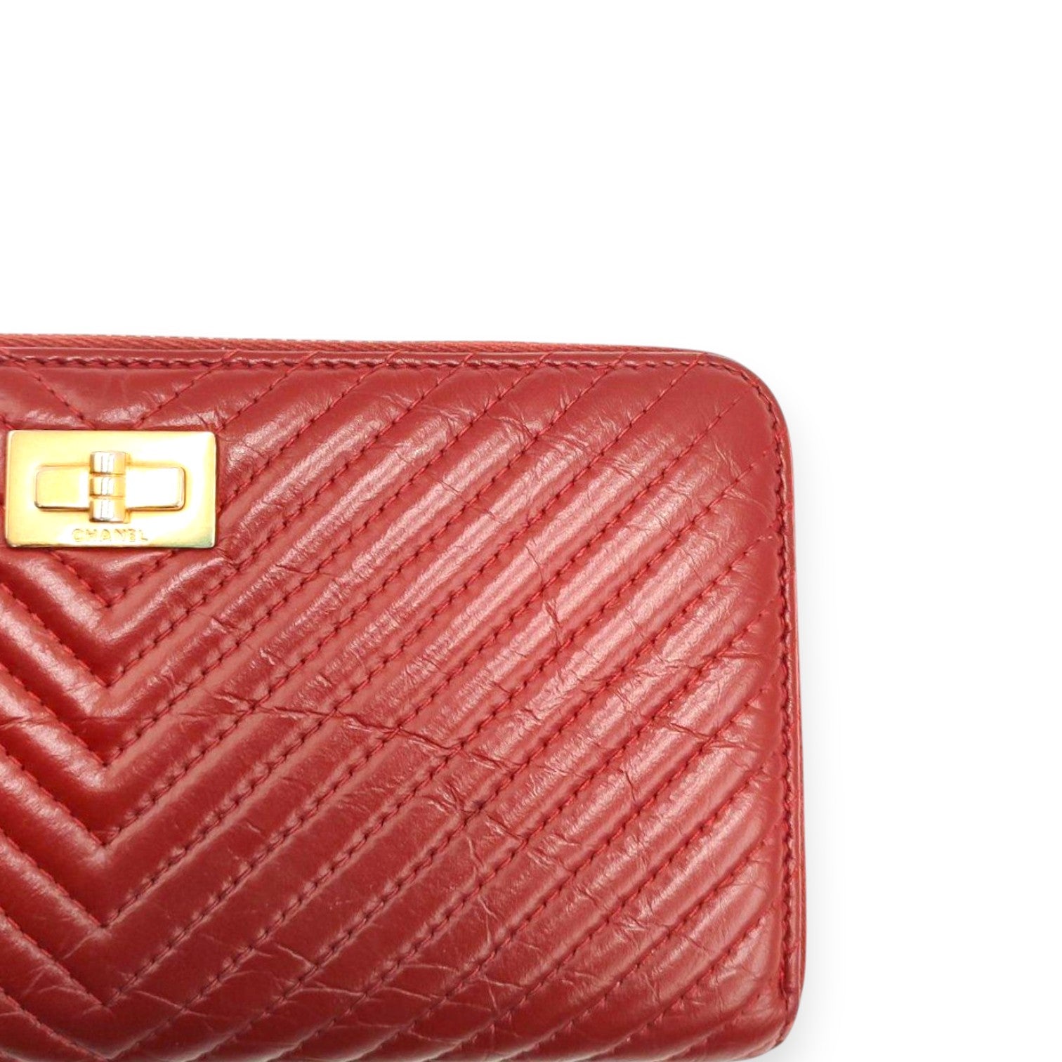 Chanel Long Wallet In Red