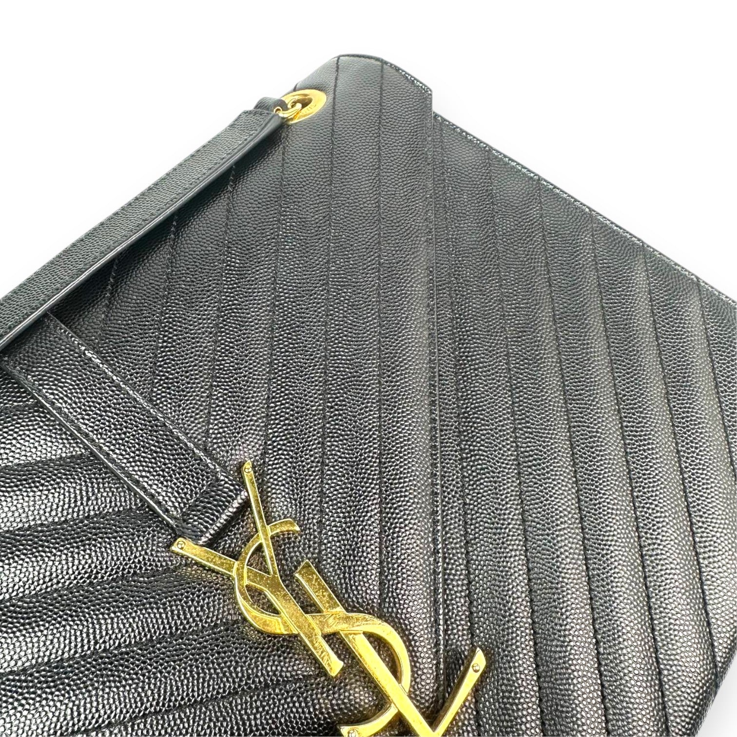 YSL Envelope Large Black GHW