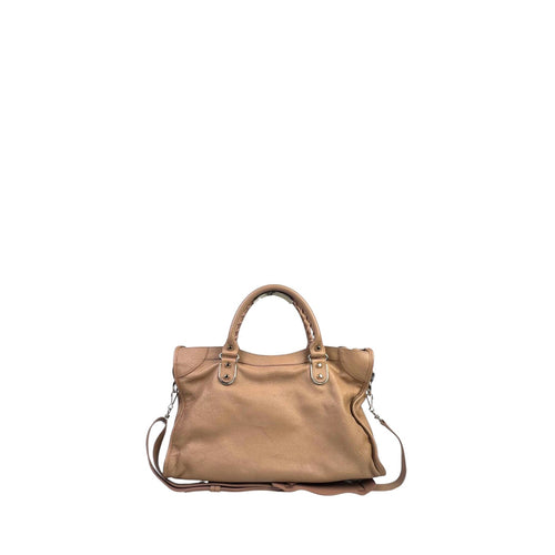 Balenciaga Rose des Sables Metallic Edge City Bag