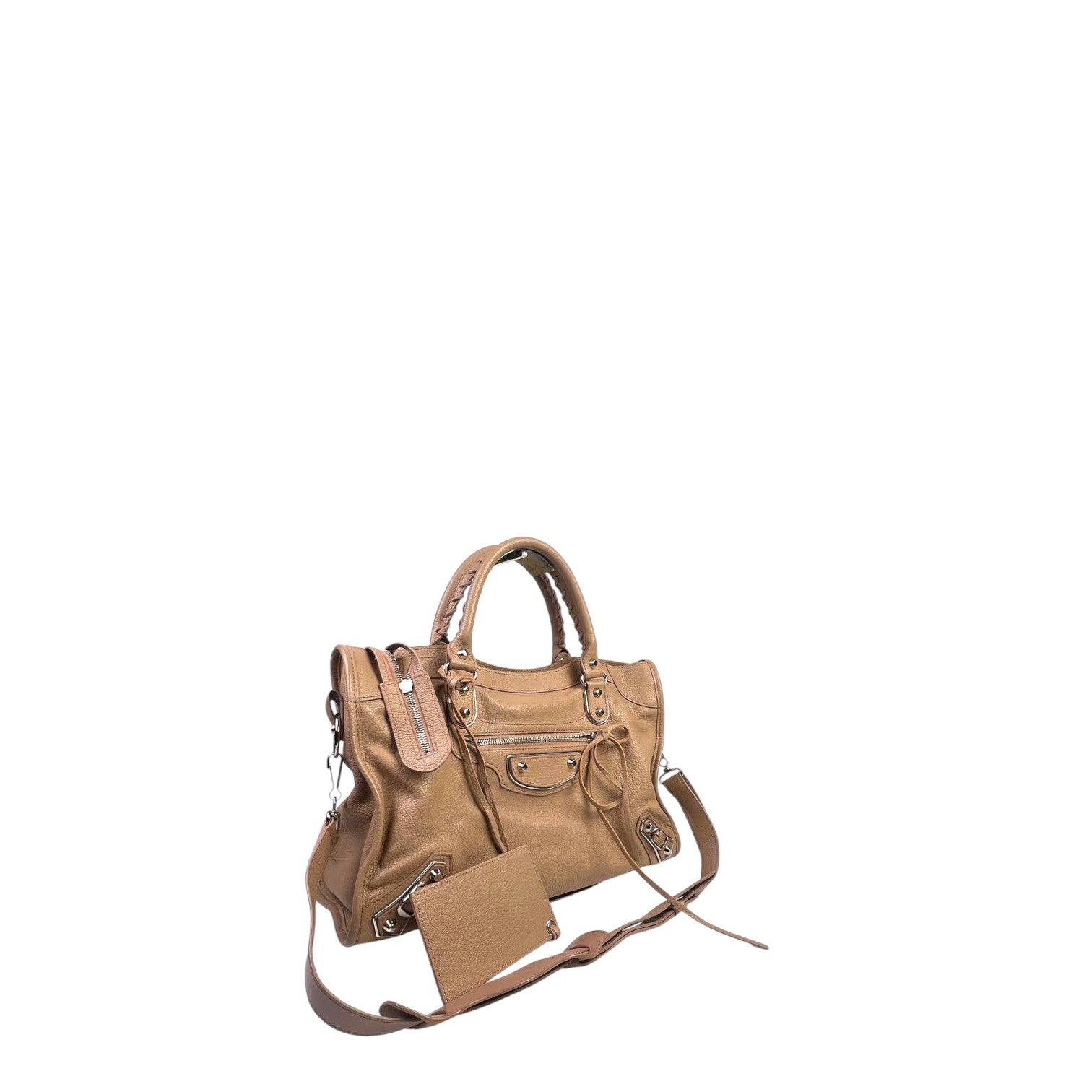 Balenciaga Rose des Sables Metallic Edge City Bag