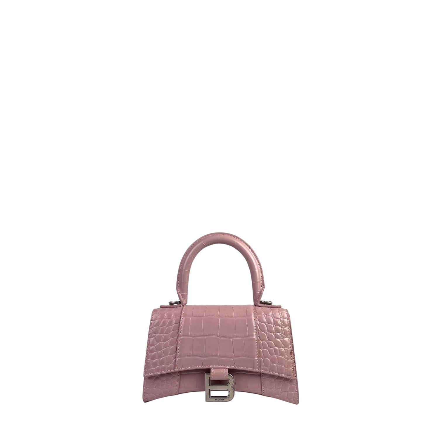 Balenciaga Hourglass XS Croc Pink