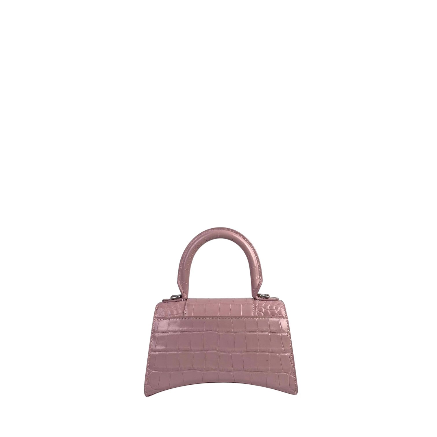 Balenciaga Hourglass XS Croc Pink