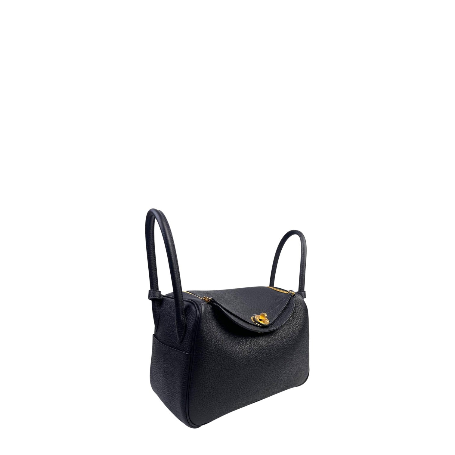 Hermès Noir Black Clemence Lindy 26
