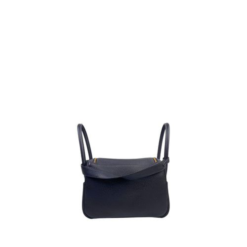Hermès Noir Black Clemence Lindy 26