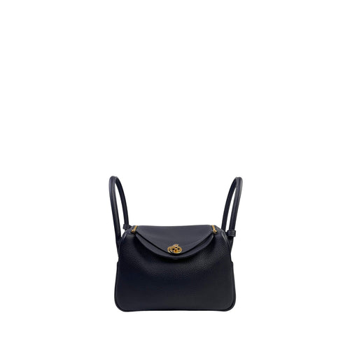 Hermès Noir Black Clemence Lindy 26