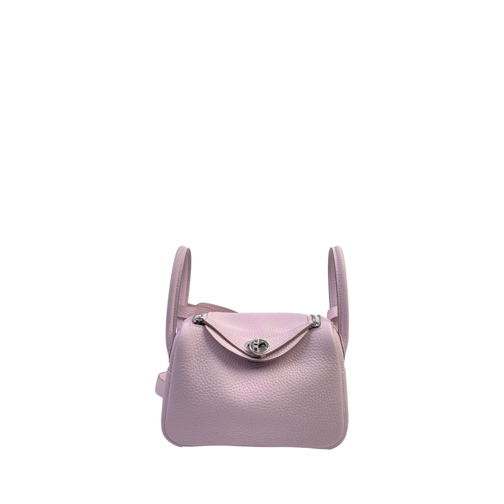 Hermès Mini Lindy in Mauve Pale Clemence