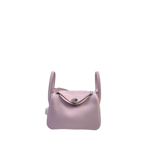 Hermès Mini Lindy in Mauve Pale Clemence