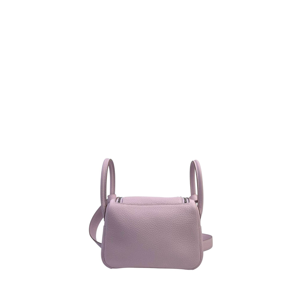 Hermès Mini Lindy in Mauve Pale Clemence