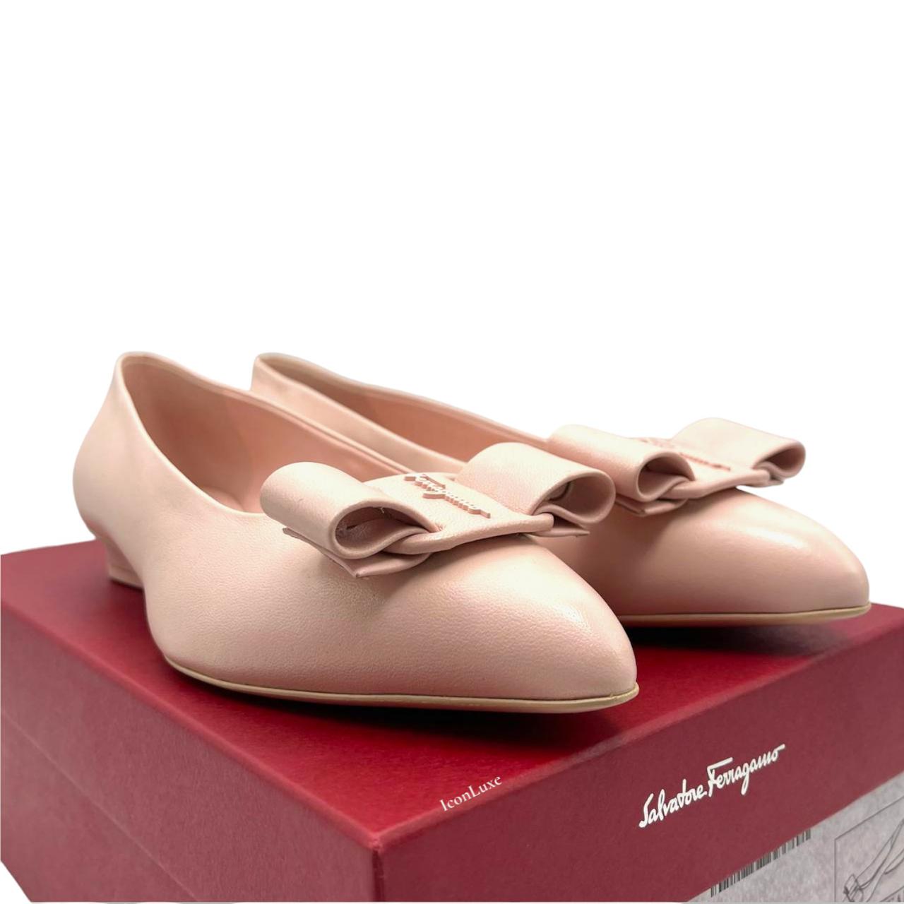 Salvatore Ferragamo Viva Leather Ballet Flats – Icon Luxe