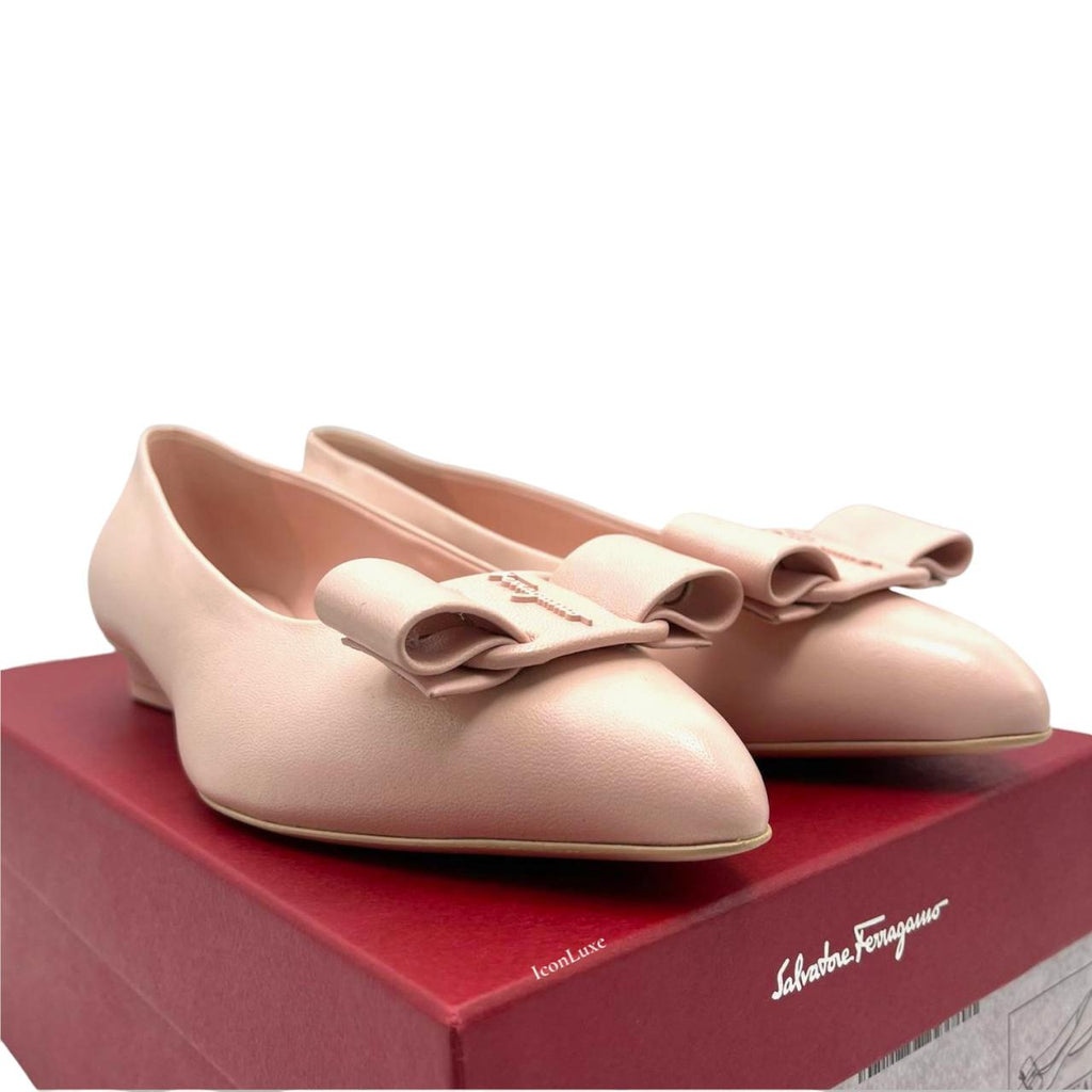 Salvatore Ferragamo Viva Leather Ballet Flats