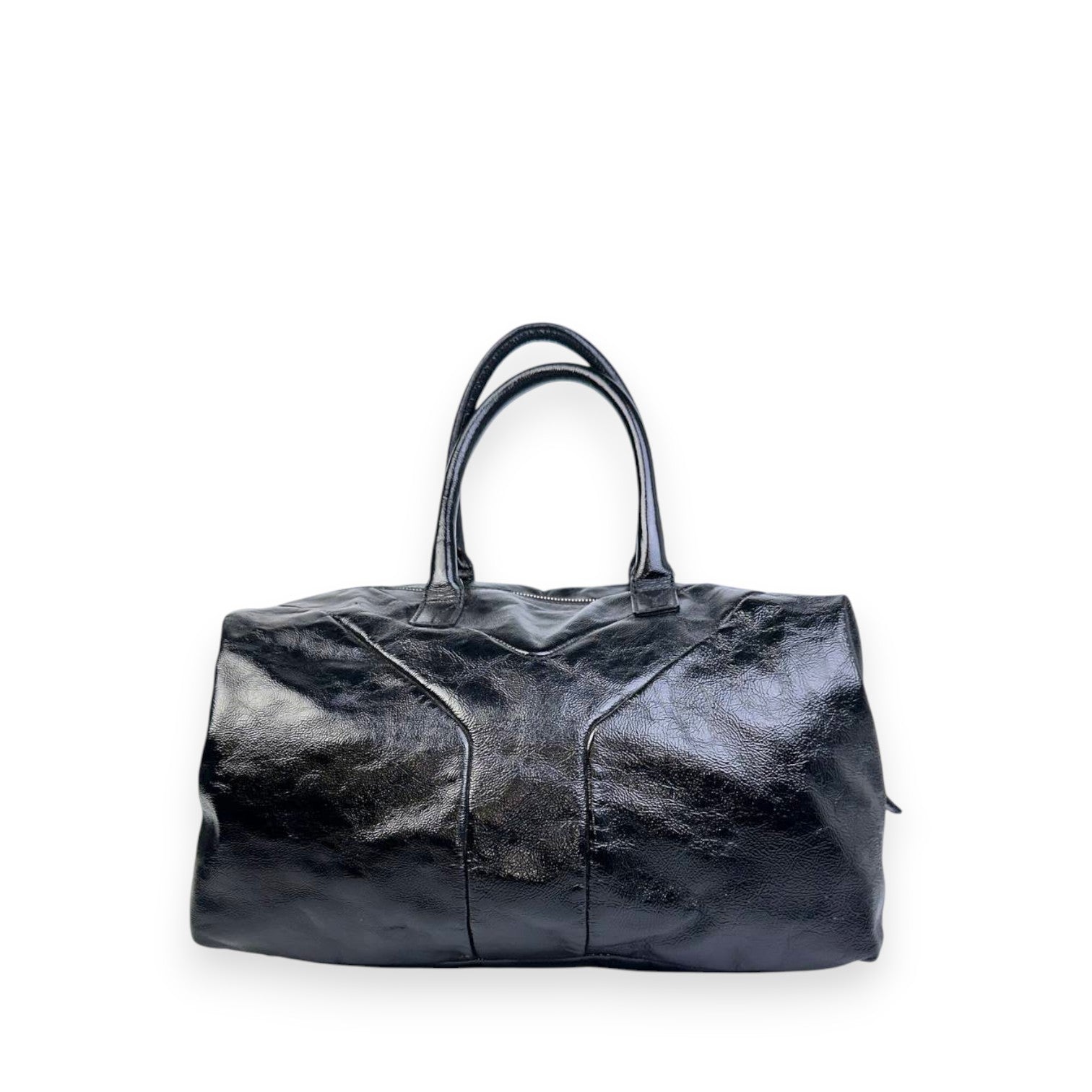 YSL Vintage Shoulder Leather Black