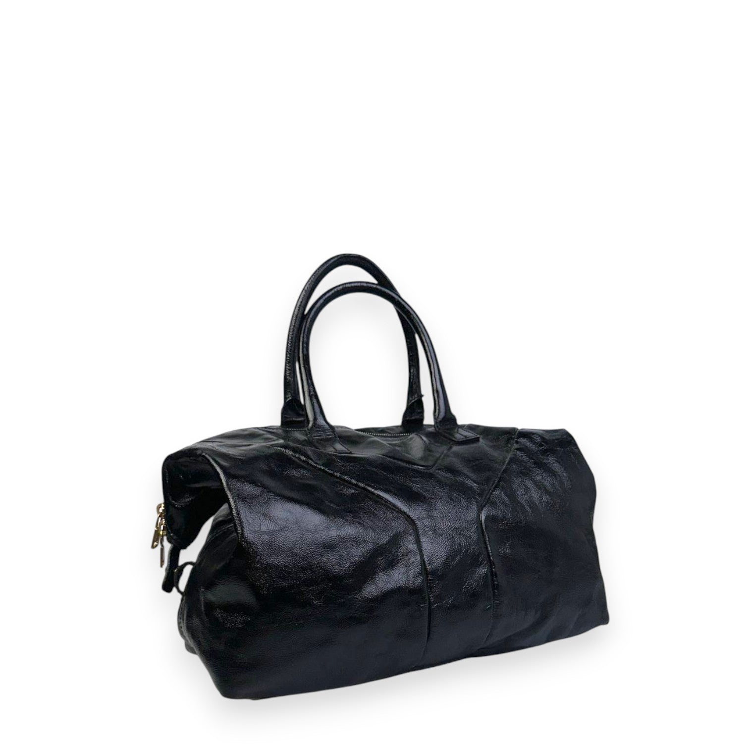 YSL Vintage Shoulder Leather Black