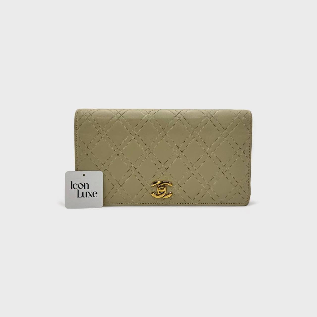 Chanel Beige Double Stitch Vintage