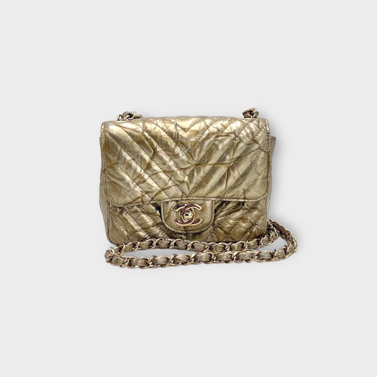 Chanel Mini Square Lambskin Chevron