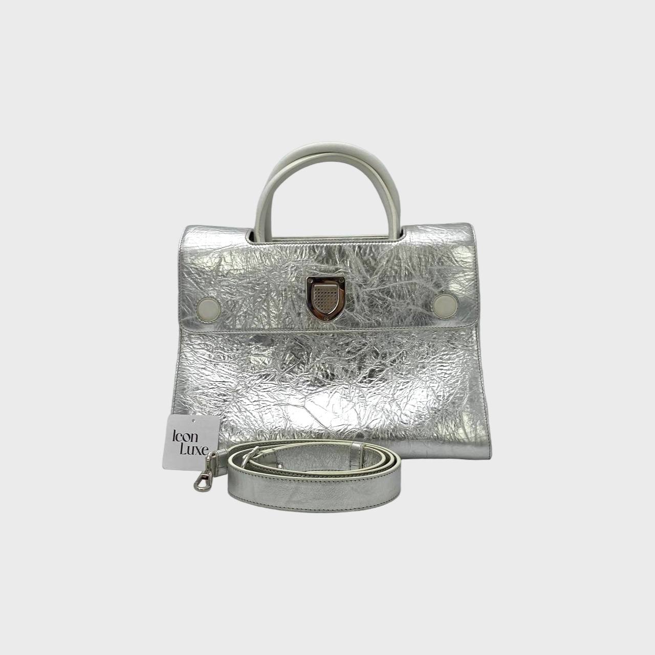 Dior Silver Crinkle Patent Diorever