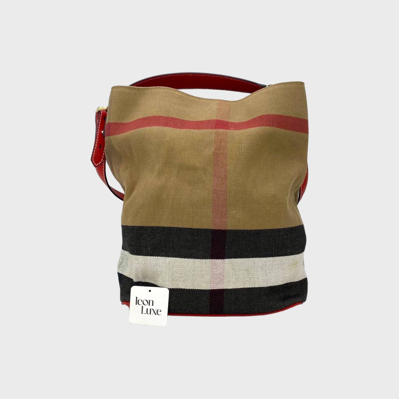 Burberry Canvas London Ashby Bucket