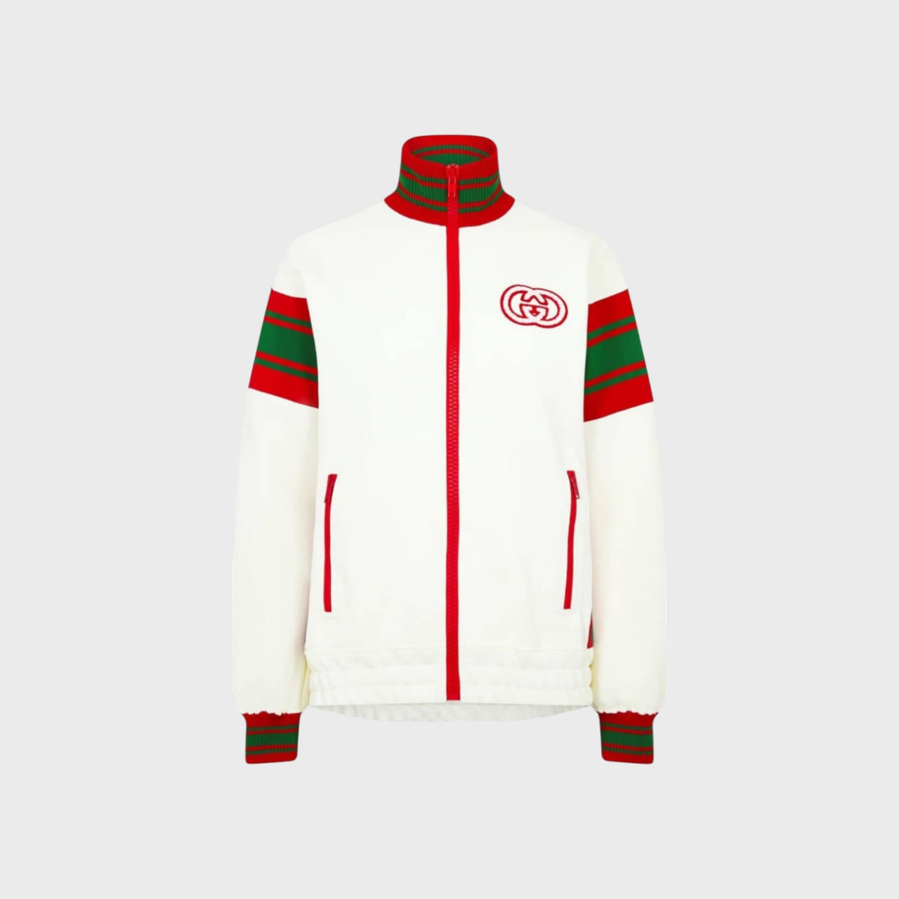 Gucci Jersey Zip Jacket With Patch